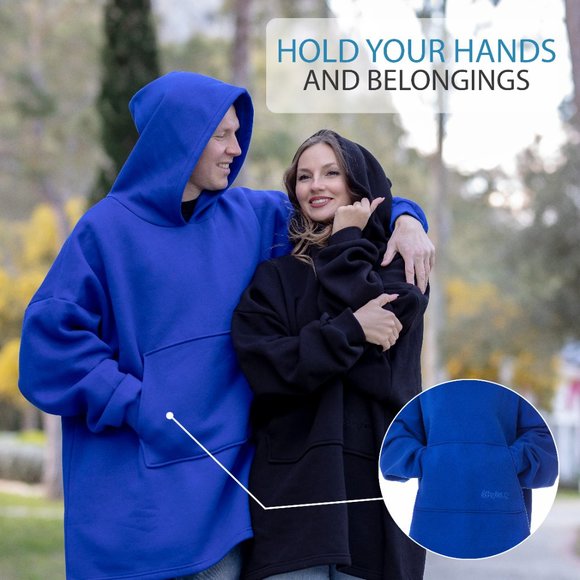 Oversized Wearable Blanket Hoodie Sweatshirt - Picture 10 of 12